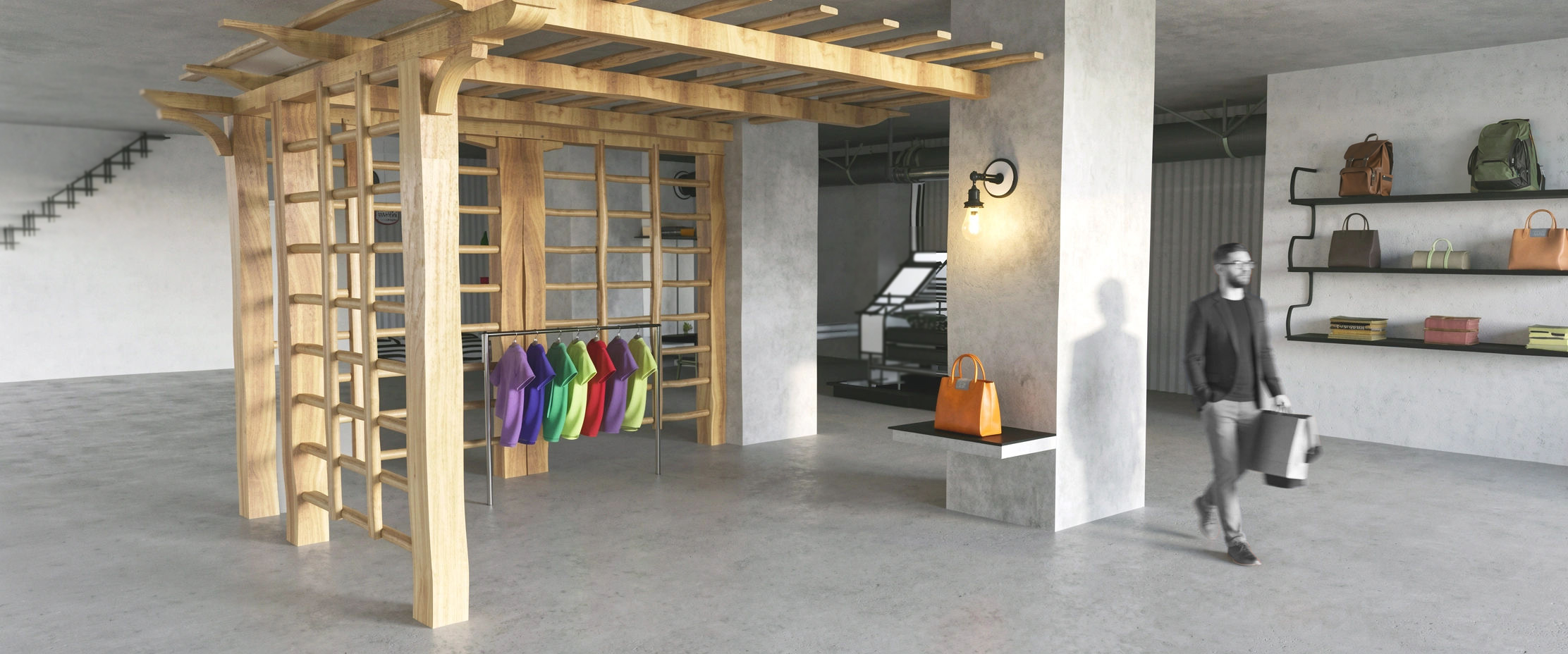Planta baja display pérgola